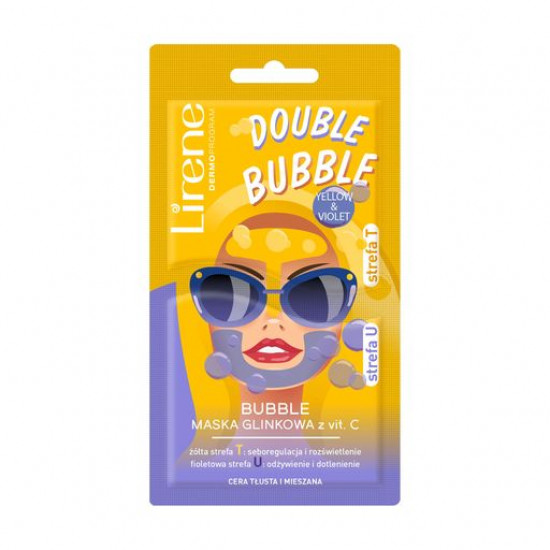 Двухступенчатая глиняно-пузырьковая маска для лица Lirene Double Bubble с витамином С, 10 г
Двухступенчатая глиняно-пузырьковая маска для лица Lirene Double Bubble с витамином С, 10 г