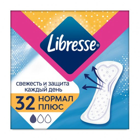 Щоденні прокладки Libresse Daily Fresh Normal Plus, 32 шт Щоденні прокладки Libresse Daily Fresh Normal Plus, 32 шт
