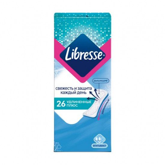 Щоденні прокладки подовжені Libresse Daily Fresh Long Plus, 26 шт Щоденні прокладки подовжені Libresse Daily Fresh Long Plus, 26 шт