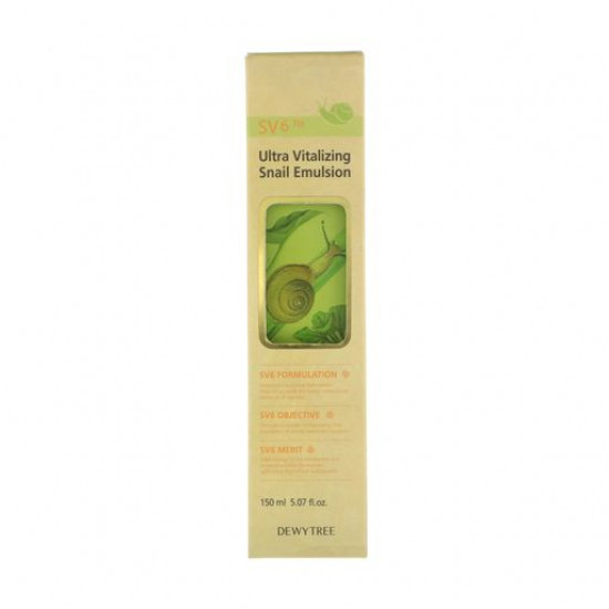 Emulsion for the person Dewytree Ultra Vitalizing Snail Emulsion with a filtrate of a mutsin of a snail, 150 ml Emulsion for the person Dewytree Ultra Vitalizing Snail Emulsion with a filtrate of a mutsin of a snail, 150 ml