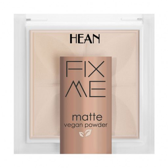 Фиксирующая пудра для лица Hean Fix Me Matte Vegan Powder 60 Light, 8 г
Фиксирующая пудра для лица Hean Fix Me Matte Vegan Powder 60 Light, 8 г