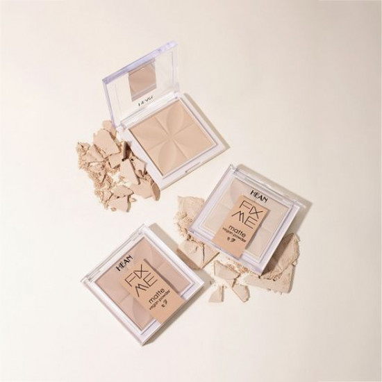 Фиксирующая пудра для лица Hean Fix Me Matte Vegan Powder 60 Light, 8 г
Фиксирующая пудра для лица Hean Fix Me Matte Vegan Powder 60 Light, 8 г