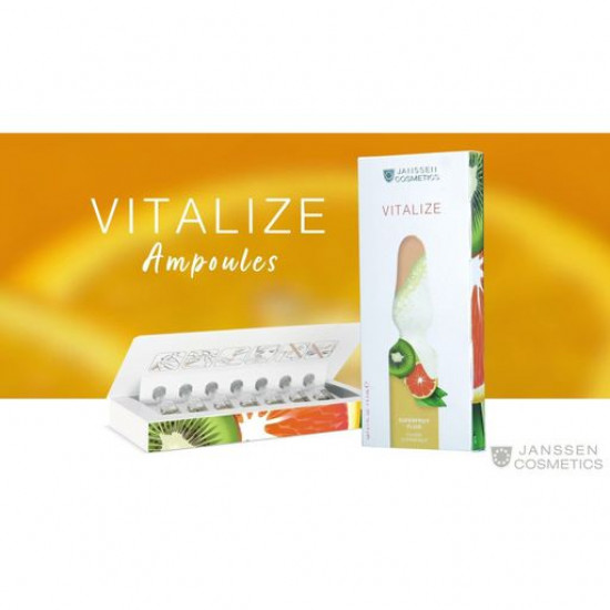 Фруктовые ампулы для лица Janssen Cosmetics Ampoules Superfruit Fluid с витамином C, 7*2 мл
Фруктовые ампулы для лица Janssen Cosmetics Ampoules Superfruit Fluid с витамином C, 7*2 мл