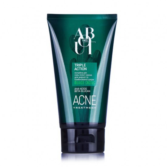 Гель-пилинг-маска для лица 3в1 ABOUT face Acne Treatment с экстрактом мексиканского кактуса, 150 мл
Гель-пилинг-маска для лица 3в1 ABOUT face Acne Treatment с экстрактом мексиканского кактуса, 150 мл