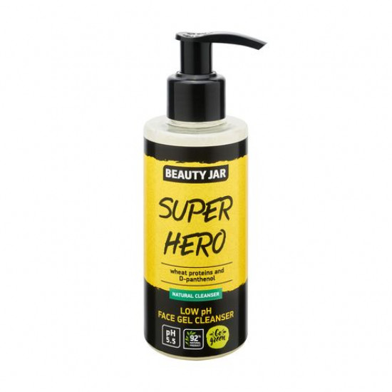 Gel for washing of Beauty Jar Super Hero Low pH Face Gel Cleanser with the low pH level, 150 ml Gel for washing of Beauty Jar Super Hero Low pH Face Gel Cleanser with the low pH level, 150 ml
