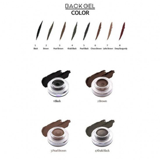 Gel eyeliner of Tony Moly Back Gel Eyeliner 03 Pearl Brown, 4 g Gel eyeliner of Tony Moly Back Gel Eyeliner 03 Pearl Brown, 4 g