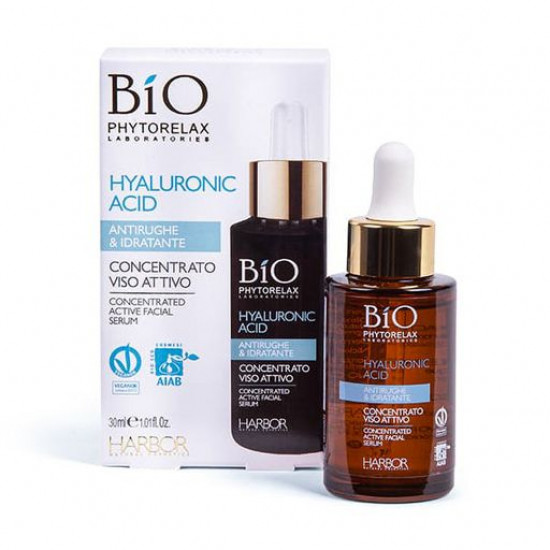 Гіалуронова сироватка для обличчя Phytorelax Laboratories Bio Concentrated Active Facial Serum, 30 мл Гіалуронова сироватка для обличчя Phytorelax Laboratories Bio Concentrated Active Facial Serum, 30 мл