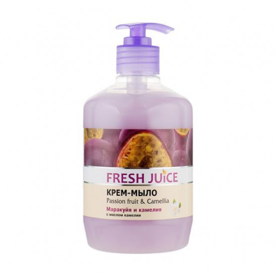 Liquid Fresh Juice cream-soap Passion fruit and a camellia with oil of a camellia, 460 ml Liquid Fresh Juice cream-soap Passion fruit and a camellia with oil of a camellia, 460 ml