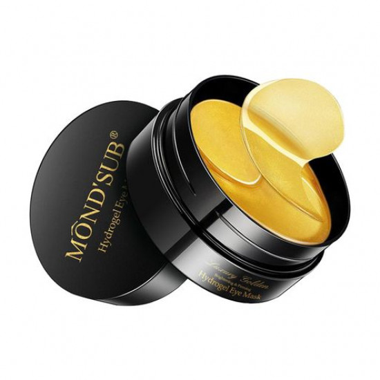 Hydrogel patches for skin around eyes of Mond'Sub Luxury Golden Brightening & Firming Hydrogel Eye Mask with particles of gold, 60 pieces Hydrogel patches for skin around eyes of Mond'Sub Luxury Golden Brightening & Firming Hydrogel Eye Mask with particles of gold, 60 pieces