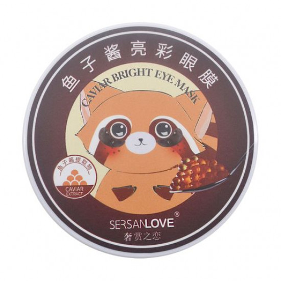 Hydrogel patches for skin around eyes of Sersanlove Caviar Bright Eye Mask with extract of red caviar, 60 pieces Hydrogel patches for skin around eyes of Sersanlove Caviar Bright Eye Mask with extract of red caviar, 60 pieces
