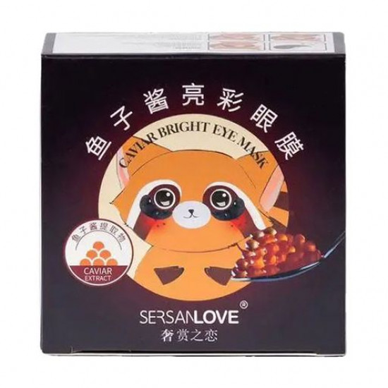 Hydrogel patches for skin around eyes of Sersanlove Caviar Bright Eye Mask with extract of red caviar, 60 pieces Hydrogel patches for skin around eyes of Sersanlove Caviar Bright Eye Mask with extract of red caviar, 60 pieces