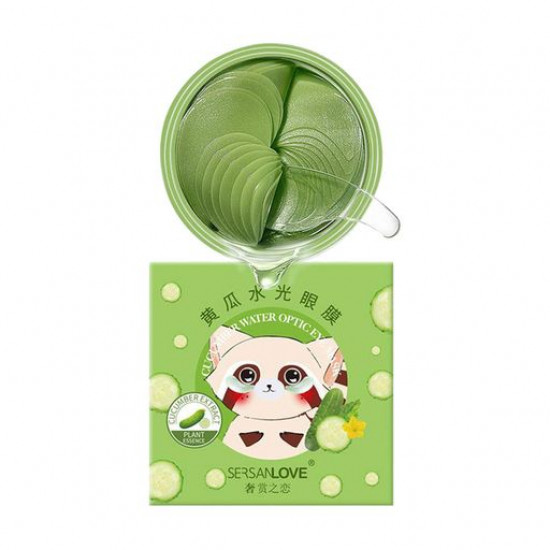 Hydrogel patches for skin around eyes of Sersanlove Cucumber Water Optic Eye Mask with extract of a cucumber, 60 pieces Hydrogel patches for skin around eyes of Sersanlove Cucumber Water Optic Eye Mask with extract of a cucumber, 60 pieces