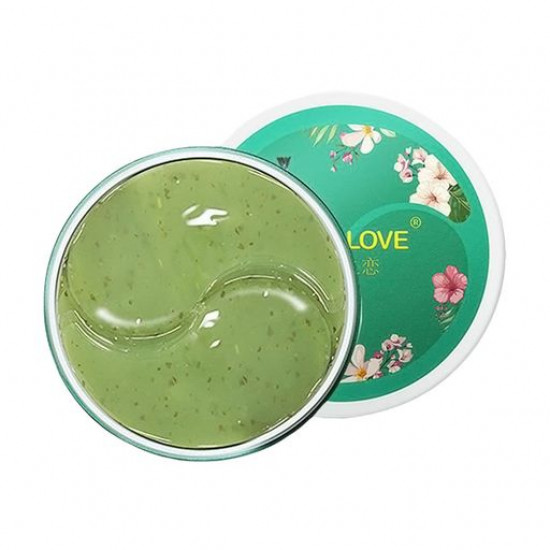 Hydrogel patches for skin around eyes of Sersanlove Green Tea Gel Eye Mask with extract of green tea, 60 pieces Hydrogel patches for skin around eyes of Sersanlove Green Tea Gel Eye Mask with extract of green tea, 60 pieces