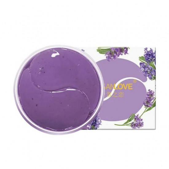 Hydrogel patches for skin around eyes of Sersanlove Lavander Gel Eye Mask with extract of a lavender, 60 pieces Hydrogel patches for skin around eyes of Sersanlove Lavander Gel Eye Mask with extract of a lavender, 60 pieces