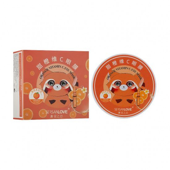 Hydrogel patches for skin around eyes of Sersanlove Vitamin C Blood Orange Eye Mask with vitamin C and extract of orange, 60 pieces Hydrogel patches for skin around eyes of Sersanlove Vitamin C Blood Orange Eye Mask with vitamin C and extract of orange, 60 pieces