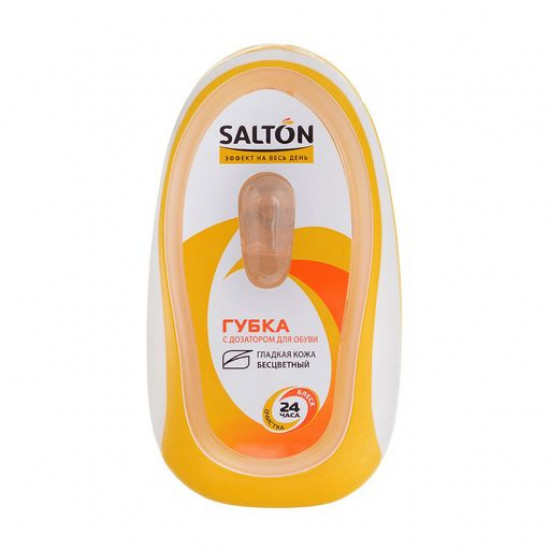 Губка Salton з дозатором, для взуття з гладкої шкіри, безбарвний, 7 мл Губка Salton з дозатором, для взуття з гладкої шкіри, безбарвний, 7 мл