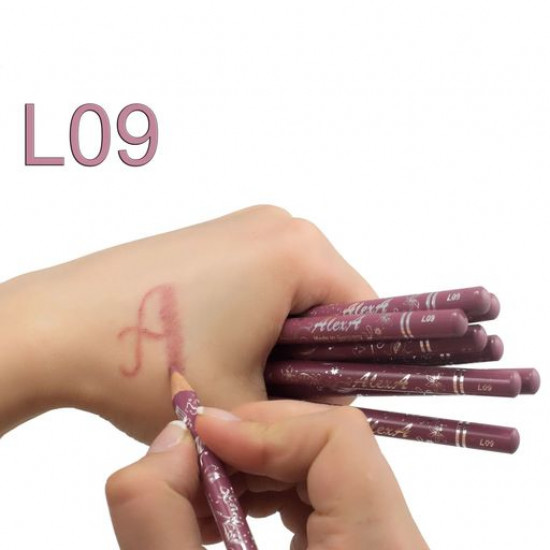 Олівець для губ WoBs L09 рожево-ліловий блідий, 2 г Олівець для губ WoBs L09 рожево-ліловий блідий, 2 г