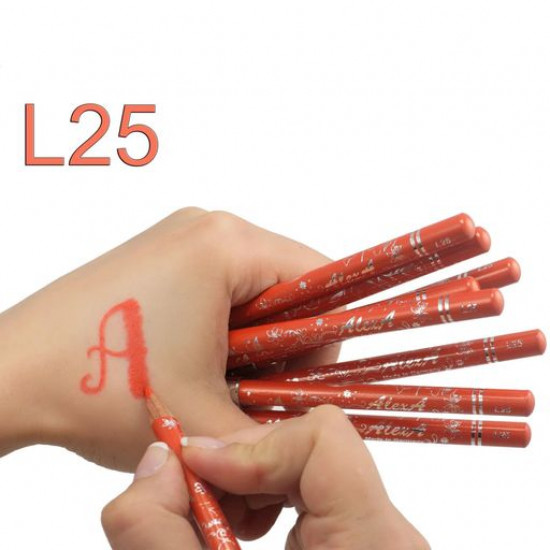 Pencil for lips of WoBs L25 of carrot-red nacreous, 2 g Pencil for lips of WoBs L25 of carrot-red nacreous, 2 g