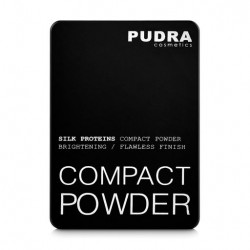 Компактна пудра для обличчя Pudra Cosmetics Compact Powder з протеїнами шовку, 01 Light Beige, 10 г