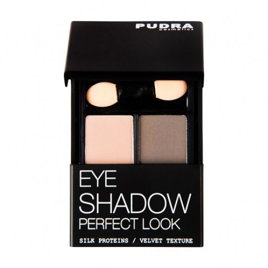 Compact double eye shadow Pudra Cosmetics Perfect Look Eye Shadow 01, 4.2 g Compact double eye shadow Pudra Cosmetics Perfect Look Eye Shadow 01, 4.2 g