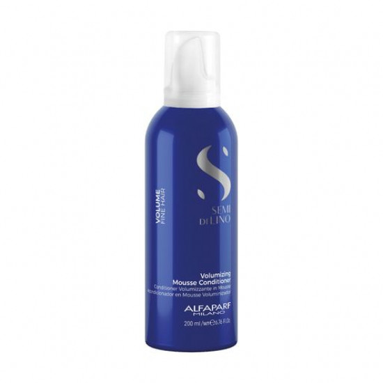 Кондиціонер-мус для волосся Alfaparf Semi Di Lino Volume Volumizing Mousse Conditioner для надання об'єму, 200 мл Кондиціонер-мус для волосся Alfaparf Semi Di Lino Volume Volumizing Mousse Conditioner для надання об'єму, 200 мл
