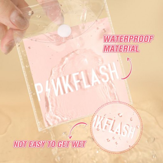 Cosmetic transparent Pinkflash bag for storage of lipstick, 8.2*10.5 cm Cosmetic transparent Pinkflash bag for storage of lipstick, 8.2*10.5 cm