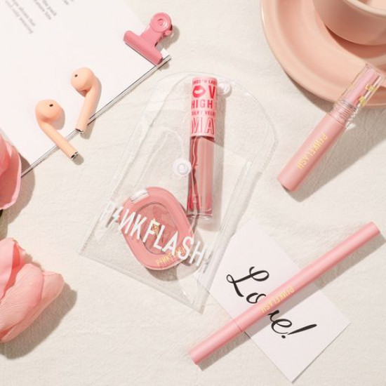 Cosmetic transparent Pinkflash bag for storage of lipstick, 8.2*10.5 cm Cosmetic transparent Pinkflash bag for storage of lipstick, 8.2*10.5 cm