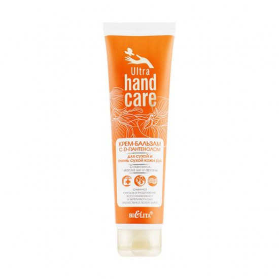 Cream-balm for hands of Bielita Ultra Hand Care with D-panthenol, for dry and very dry skin, 100 ml Cream-balm for hands of Bielita Ultra Hand Care with D-panthenol, for dry and very dry skin, 100 ml