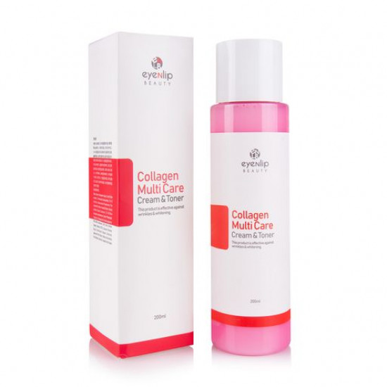Крем-тонер для лица Eyenlip Collagen Multi Care Cream & Toner 2 в 1 с коллагеном, 200 мл
Крем-тонер для лица Eyenlip Collagen Multi Care Cream & Toner 2 в 1 с коллагеном, 200 мл
