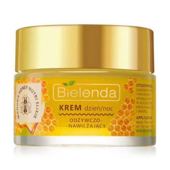 Крем для обличчя Bielenda Manuka Honey поживний та зволожуючий для сухої та чутливої шкіри, 50 мл Крем для обличчя Bielenda Manuka Honey поживний та зволожуючий для сухої та чутливої шкіри, 50 мл
