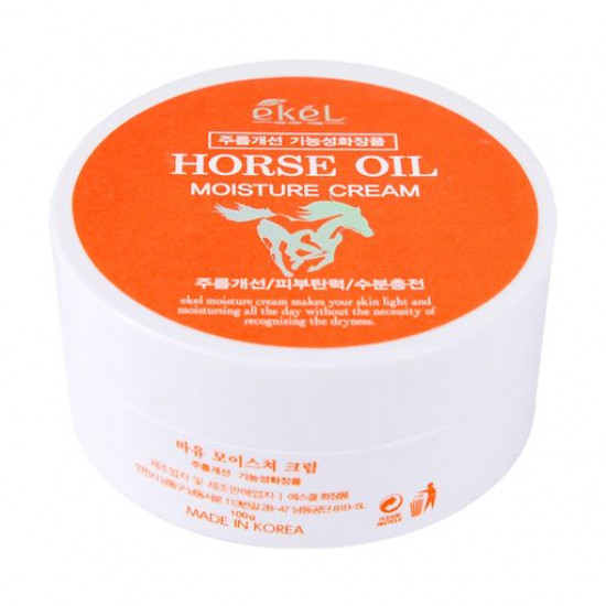 Cream for the person Ekel Horse Oil Moisture Cream Moisturizing, with horse fat, 100 g Cream for the person Ekel Horse Oil Moisture Cream Moisturizing, with horse fat, 100 g
