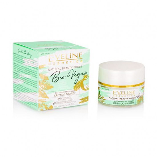 Cream for the person Eveline NATURAL BEAUTY FOODS actively matting, 50 ml Cream for the person Eveline NATURAL BEAUTY FOODS actively matting, 50 ml