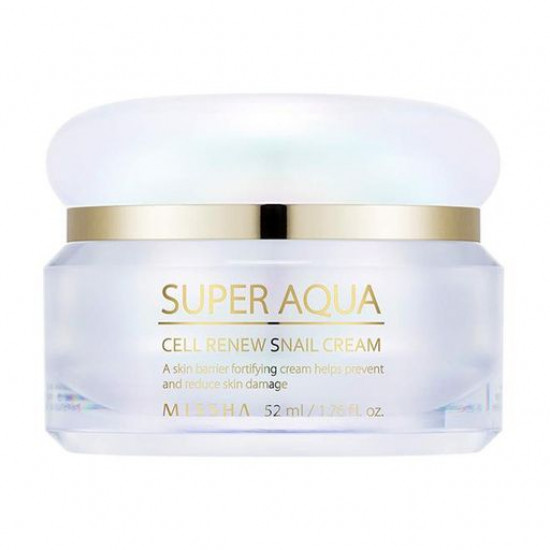Крем для обличчя Missha Super Aqua Cell Renew Snail з муцином равлики, 47 мл Крем для обличчя Missha Super Aqua Cell Renew Snail з муцином равлики, 47 мл
