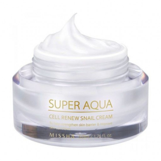 Крем для обличчя Missha Super Aqua Cell Renew Snail з муцином равлики, 47 мл Крем для обличчя Missha Super Aqua Cell Renew Snail з муцином равлики, 47 мл