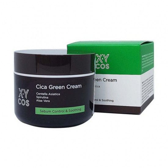 Крем для обличчя XYCos Cica Green Cream з екстрактом центели, для жирної шкіри, 50 мл Крем для обличчя XYCos Cica Green Cream з екстрактом центели, для жирної шкіри, 50 мл