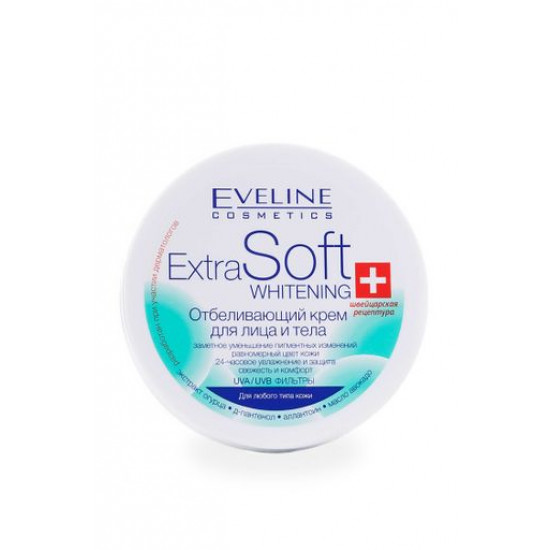 Крем для обличчя та тіла Eveline EXTRA SOFT WHITENING відбілюючий, 200мл Крем для обличчя та тіла Eveline EXTRA SOFT WHITENING відбілюючий, 200мл