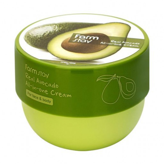 Cream for a face and body of FarmStay Real Avocado All-In-One Cream with avocado, 300 ml Cream for a face and body of FarmStay Real Avocado All-In-One Cream with avocado, 300 ml