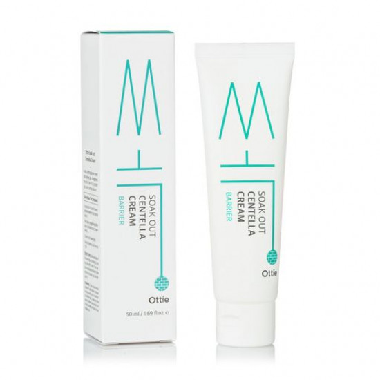 Cream for problem skin of the person Ottie Soak Out Centella Cream Barrier with extract of a tsentella, 50 ml Cream for problem skin of the person Ottie Soak Out Centella Cream Barrier with extract of a tsentella, 50 ml