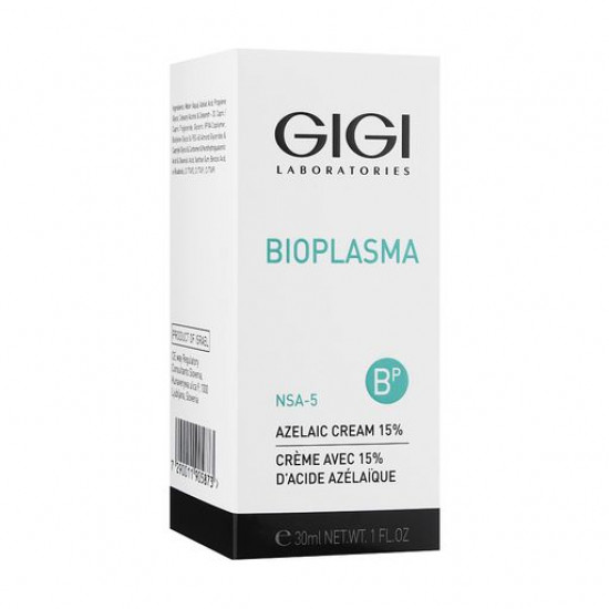 Cream with azelaic Gigi Bioplasma acid of 15% Azelaic Cream for oily and problem skin, 30 ml Cream with azelaic Gigi Bioplasma acid of 15% Azelaic Cream for oily and problem skin, 30 ml