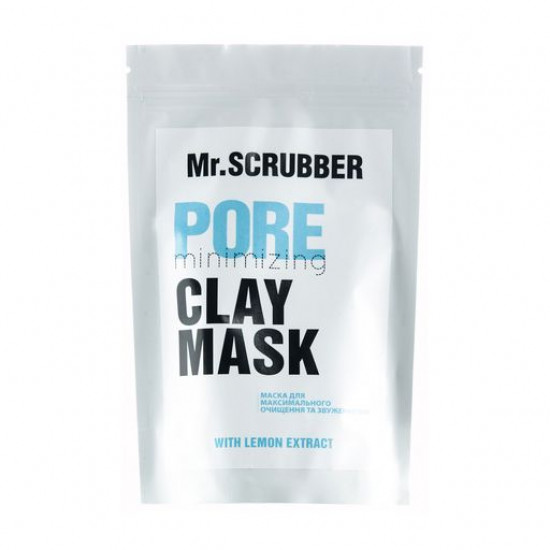 Маска для обличчя Mr.Scrubber Pore Minimizing Clay Mask для звуження пор для жирної та проблемної шкіри, 150 г Маска для обличчя Mr.Scrubber Pore Minimizing Clay Mask для звуження пор для жирної та проблемної шкіри, 150 г