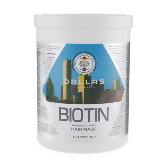 Musk for improvement of growth of hair of Dallas Cosmetics Biotin Beautifying Hair Mask with biotin, 1000 ml Musk for improvement of growth of hair of Dallas Cosmetics Biotin Beautifying Hair Mask with biotin, 1000 ml