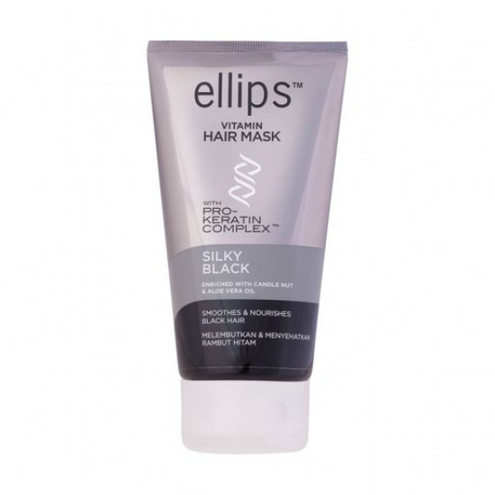 Маска для волосся Ellips Vitamin Hair Mask Silky Black Шовкова ніч з Pro-кератиновим комплексом, 120 г Маска для волосся Ellips Vitamin Hair Mask Silky Black Шовкова ніч з Pro-кератиновим комплексом, 120 г