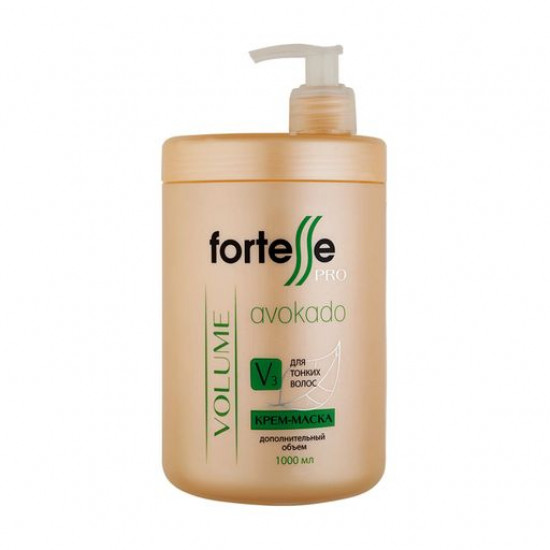 Musk for hair of Fortesse Professional Volume additional volume, for a fine hair, 1 l Musk for hair of Fortesse Professional Volume additional volume, for a fine hair, 1 l