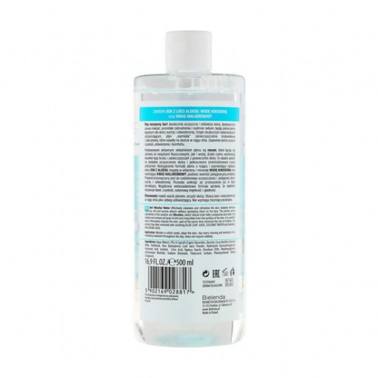 Mitsellyarna Bielenda HYDRA CARE water for washing and removal of a make-up Moisturizing the Coco & Aloe, 500 ml Mitsellyarna Bielenda HYDRA CARE water for washing and removal of a make-up Moisturizing the Coco & Aloe, 500 ml