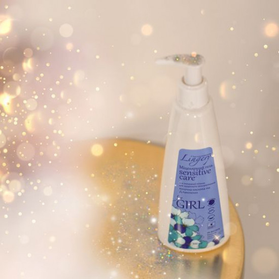 Micellar gel for intimate hygiene of Lingery Sensitive Care for girls of 3 years, 300 ml Micellar gel for intimate hygiene of Lingery Sensitive Care for girls of 3 years, 300 ml
