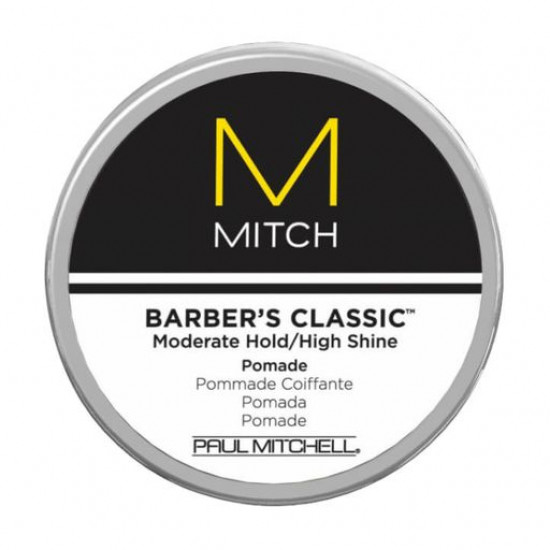 Мужская помада для укладки волос Paul Mitchell Mitch Barber's Classic Moderate Hold/High Shine Pomade, 85 г
Мужская помада для укладки волос Paul Mitchell Mitch Barber's Classic Moderate Hold/High Shine Pomade, 85 г