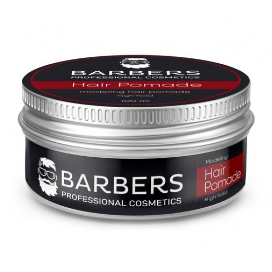 Men's lipstick for hair of Barbers Modeling Hair Pomade High Hold of strong fixing, 100 ml Men's lipstick for hair of Barbers Modeling Hair Pomade High Hold of strong fixing, 100 ml