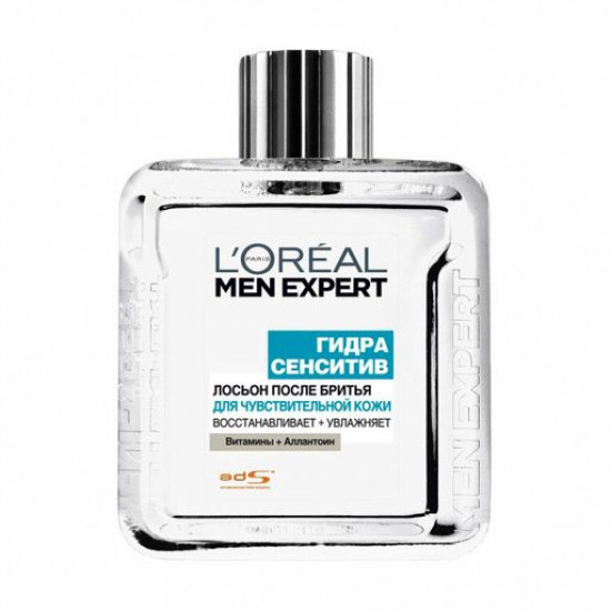The men's aftershave lotion L'Oreal Paris Men Expert Hydra of Sensetiv for sensitive skin, 100 ml The men's aftershave lotion L'Oreal Paris Men Expert Hydra of Sensetiv for sensitive skin, 100 ml