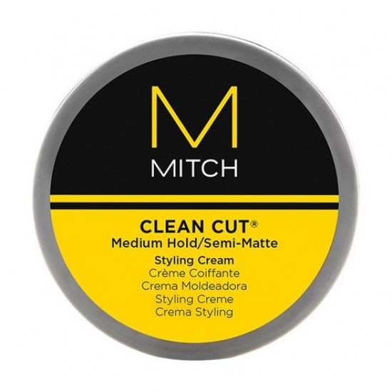 Men's semi-gloss cream for hair dressing of Paul Mitchell Mitch Clean Cut Medium Styling Cream of average fixing, 85 g Men's semi-gloss cream for hair dressing of Paul Mitchell Mitch Clean Cut Medium Styling Cream of average fixing, 85 g