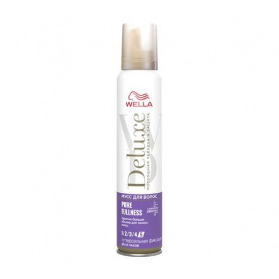 Мусс для тонких волос Wella Deluxe Pure Fulness Объем, суперсильная фиксация, 200 мл
Мусс для тонких волос Wella Deluxe Pure Fulness Объем, суперсильная фиксация, 200 мл